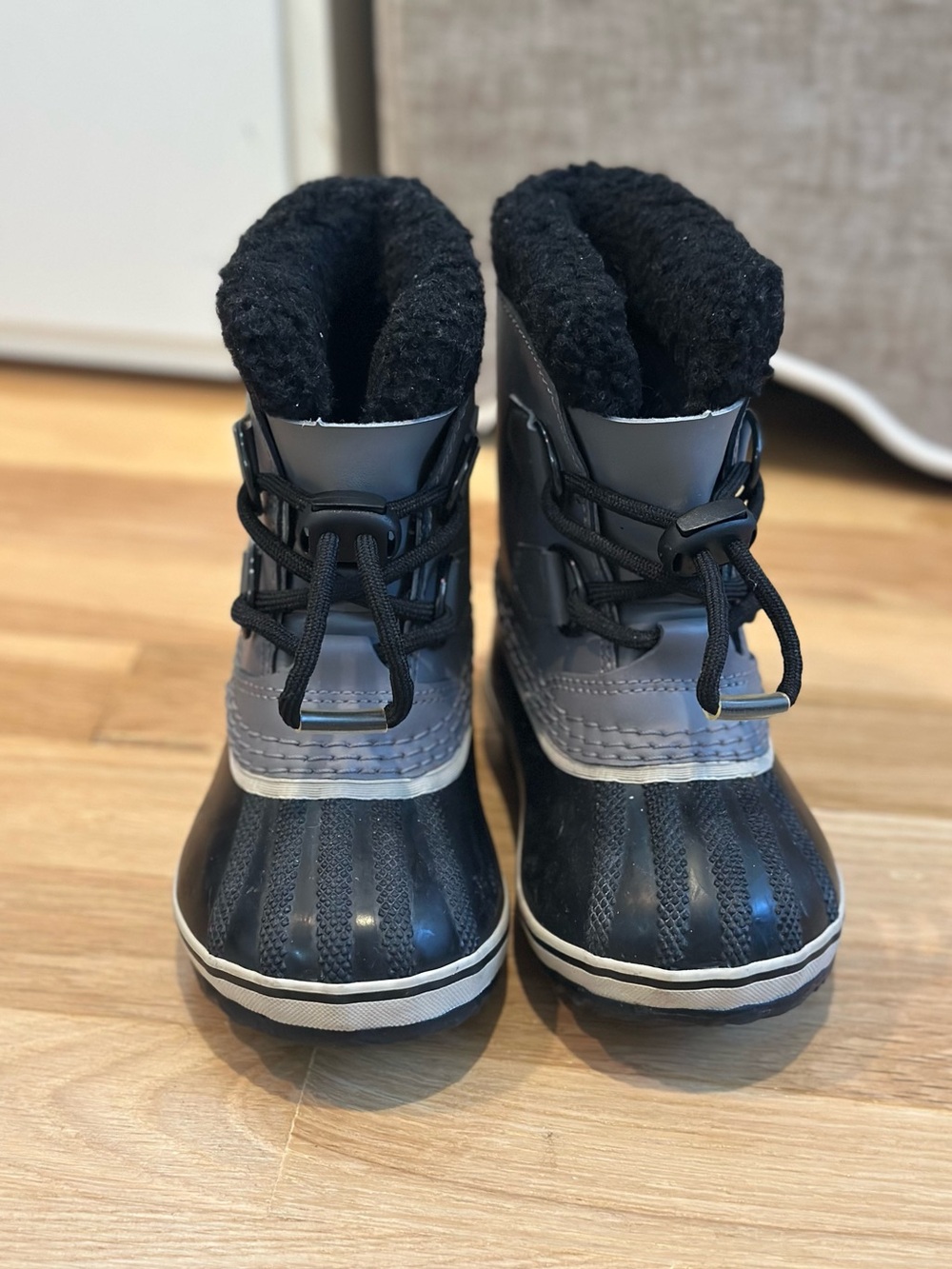 Sorel Toddler Waterproof Winter Snow Boots Gray/Black Size 8